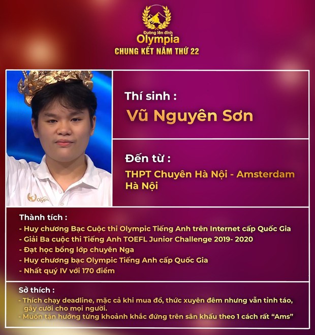  Thành tích ấn tượng của 4 thí sinh thi đấu chung kết Đường lên đỉnh Olympia 2022 - Ảnh 4.