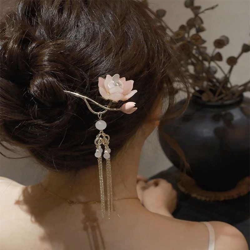 Trâm cài tóc cổ trang hình hoa sen/Liên hoa có đèn-Phong cách Trung Ho – The Gift Shop Trâm cài tóc cổ trang hình hoa sen/Liên hoa có đèn-Phong cách Trung Ho – The Gift Shop